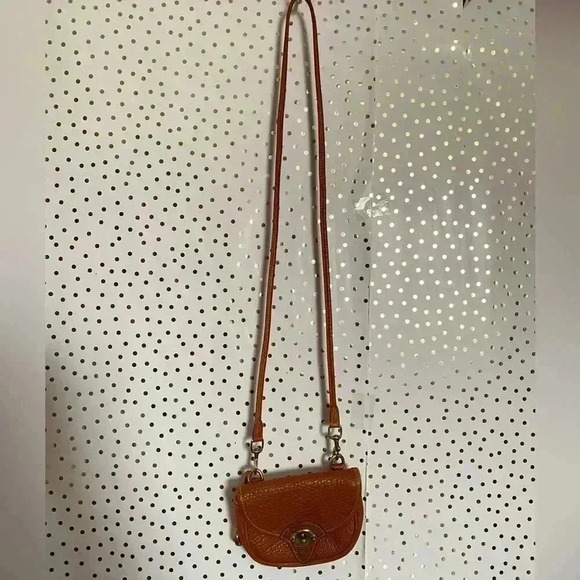 Vintage Dooney & Bourke Small Brown Leather Cross Body Russet - Picture 1 of 10